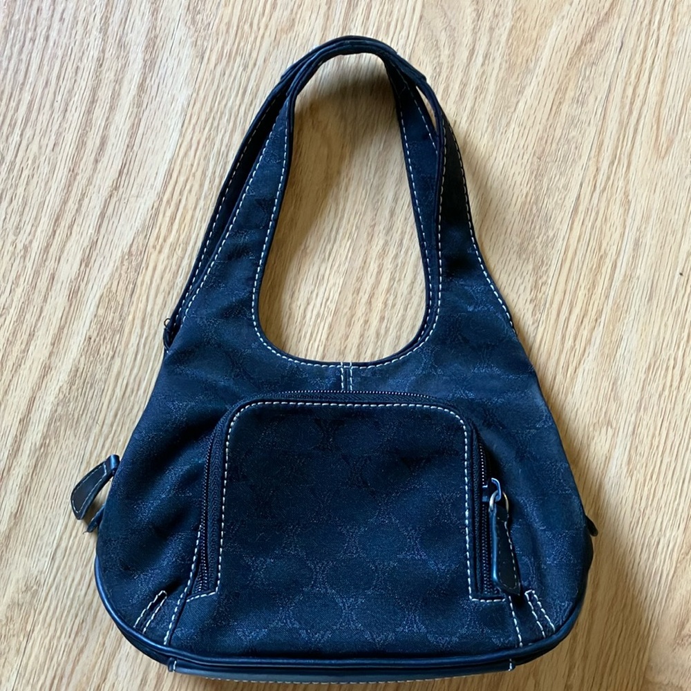 Nine West Black Shoulder Bag with Crescent Design